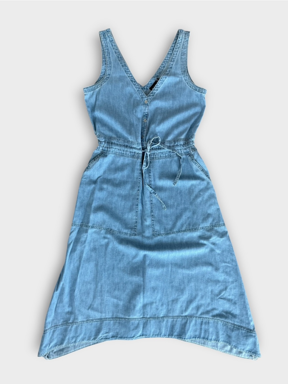 EUC Gap Light Blue Denim Dress with Drawstring waist | X small